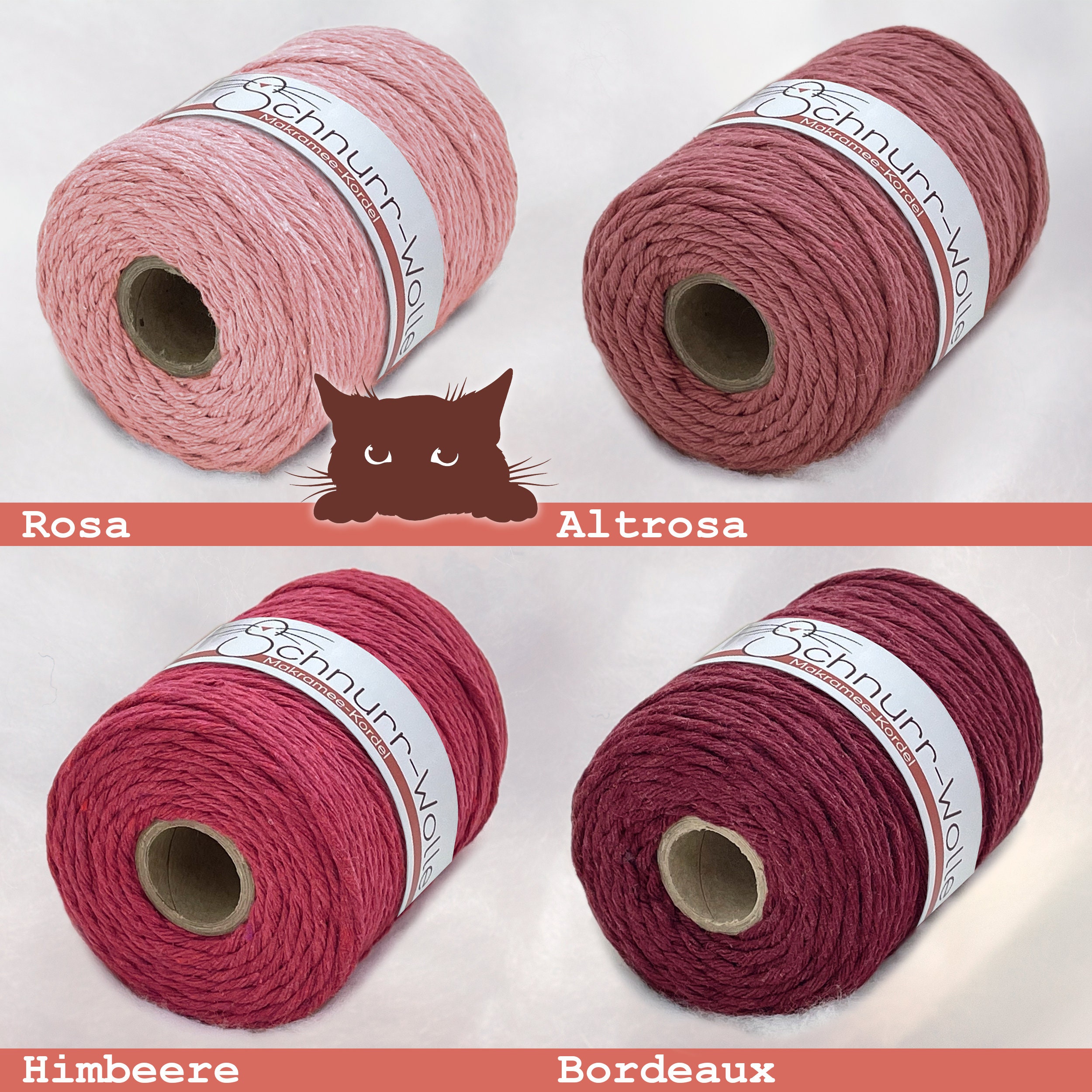 100m Makramee-Baumwollkordel Gedreht, 3mm Stark – 28 Farben Zur Auswahl, Ideal Für DIY 100m Makramee-Baumwollkordel Gedreht, 3mm Stark – 28 Farben Zur Auswahl, Ideal Für DIY