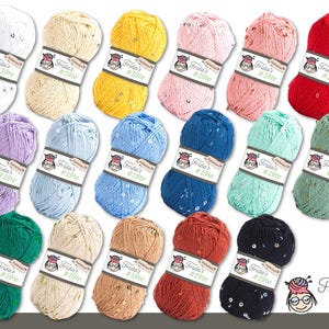 Frida&#39;s 50 g #19te Sequins Summer Yarn Effect Yarn Cotton Wool Yarn Knitting Crochet 17 Colors