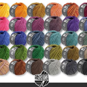Lana Grossa 5 x 50 g Cool Wool Vintage Virgin Wool Merino Wool Yarn Knitting Crochet 30 Colors