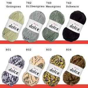 YarnArt 100 g Dolce Chenille laine fil à tricoter Crochet Amigurumi moelleux velouté 64 couleurs image 8