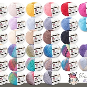 Frida's 100 g #26te Sommergarn Farbverlaufsgarn Wolle Garn Stricken Häkeln Baumwolle Viskose