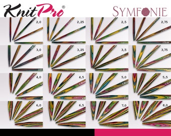 KnitPro Symfonie agujas de tejer calcetines 15 cm juego de agujas madera de abedul sostenible estable a la luz 16 tamaños