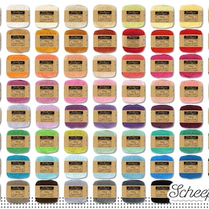 Scheepjes 5 x 50 g Maxi Sugar Rush Crochet Yarn Lace Yarn Filet Crochet Mercerized Cotton 70 Colors