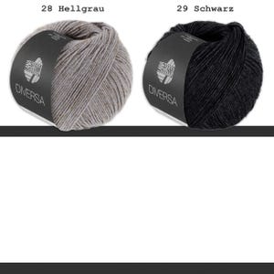 Lana Grossa 50 g Diversa Wool Yarn Knitting Crochet Cotton Blend Yarn Mélange Effect 22 Colors image 7