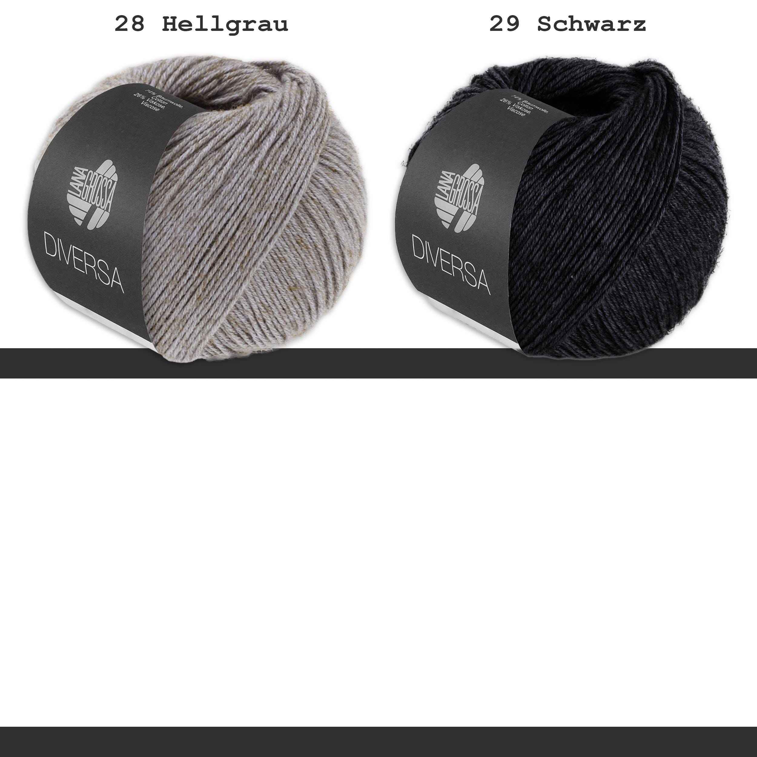 Lana Grossa 50 G Diversa Wool Yarn Knitting Crochet Cotton Blend