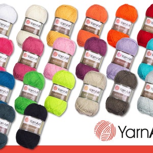 YarnArt 100 g Eco-Cotton Stricken Häkeln Baumwolle Amigurumi Wolle Garn 20 Farben Bild 1