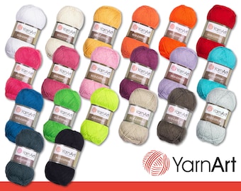 YarnArt 5 x 100g Eco-Cotton Knitting Crochet Cotton Amigurumi Wool Yarn 20 Colors
