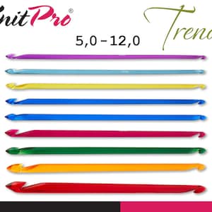 KnitPro Trendz Tunisian double crochet hook stylish supple 30 cm acrylic 9 sizes
