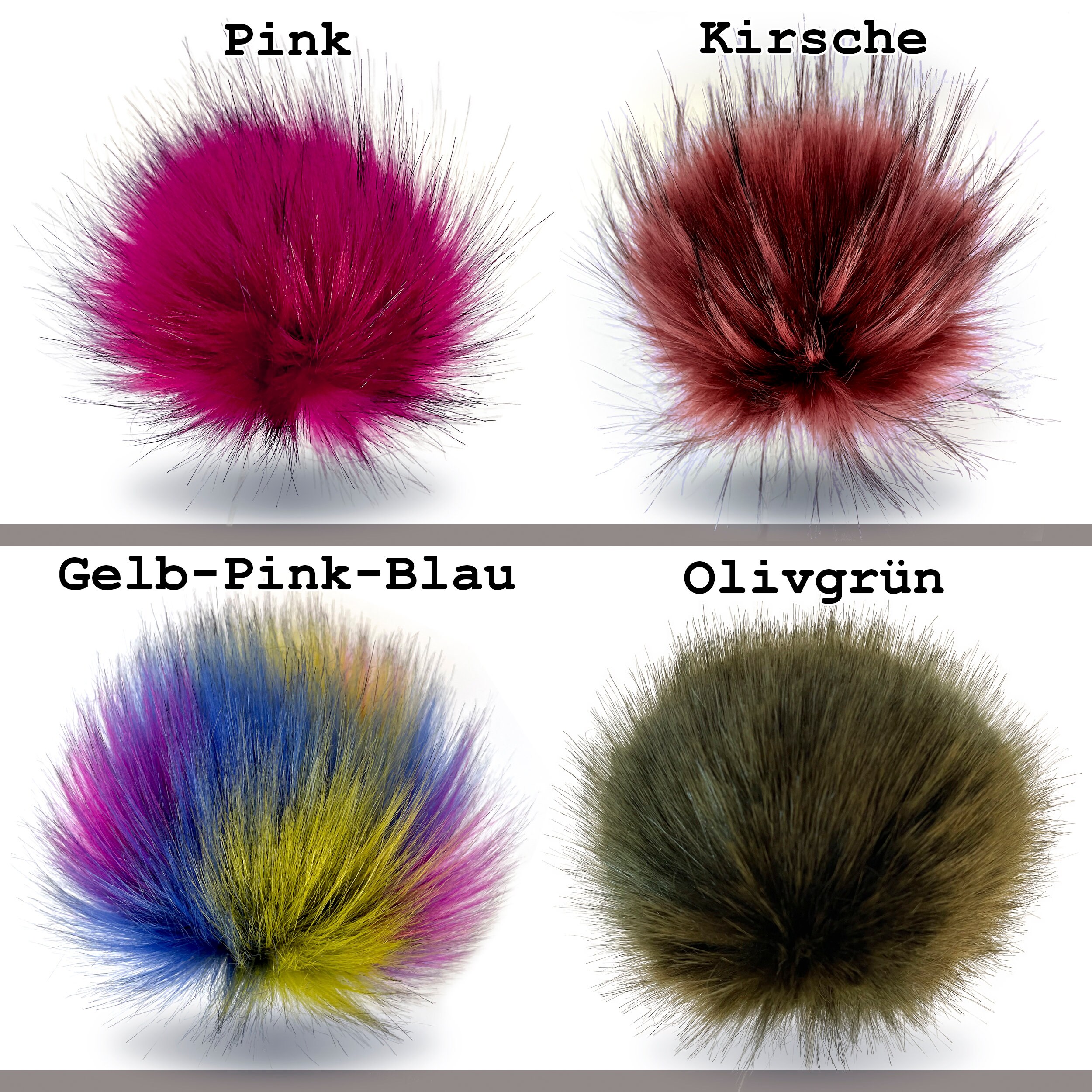 1000 pompon colorati in pelliccia sintetica, 8 mm, per il fai da