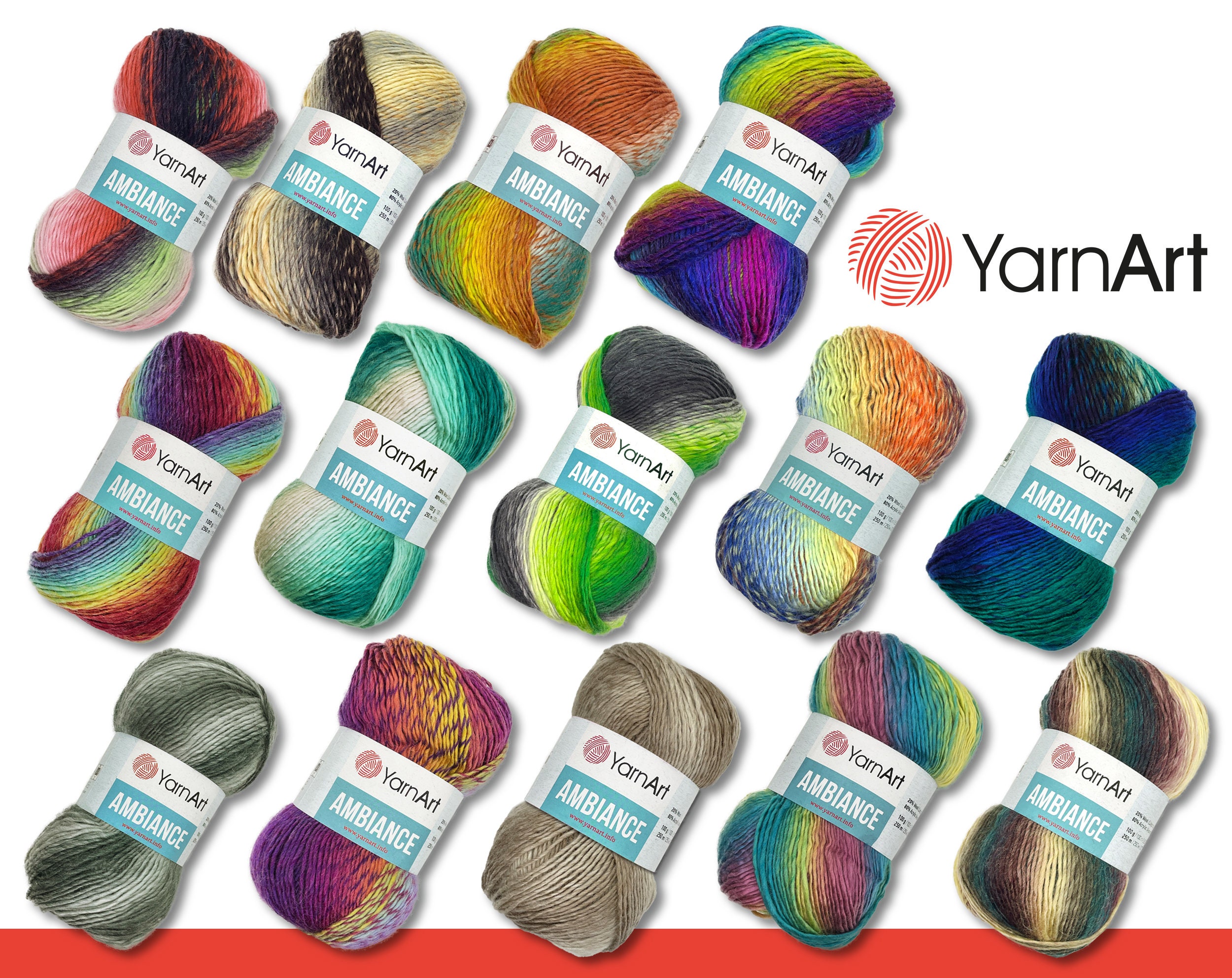 Wool & Acrylic Blend for Easy Knitting, Crocheting Vibrant