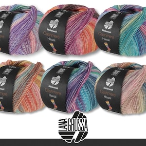 Lana Grossa 100 g Meilenweit 100 Cashmere Hawaii Wool Knitting Sock Yarn 4ply 6 Colors