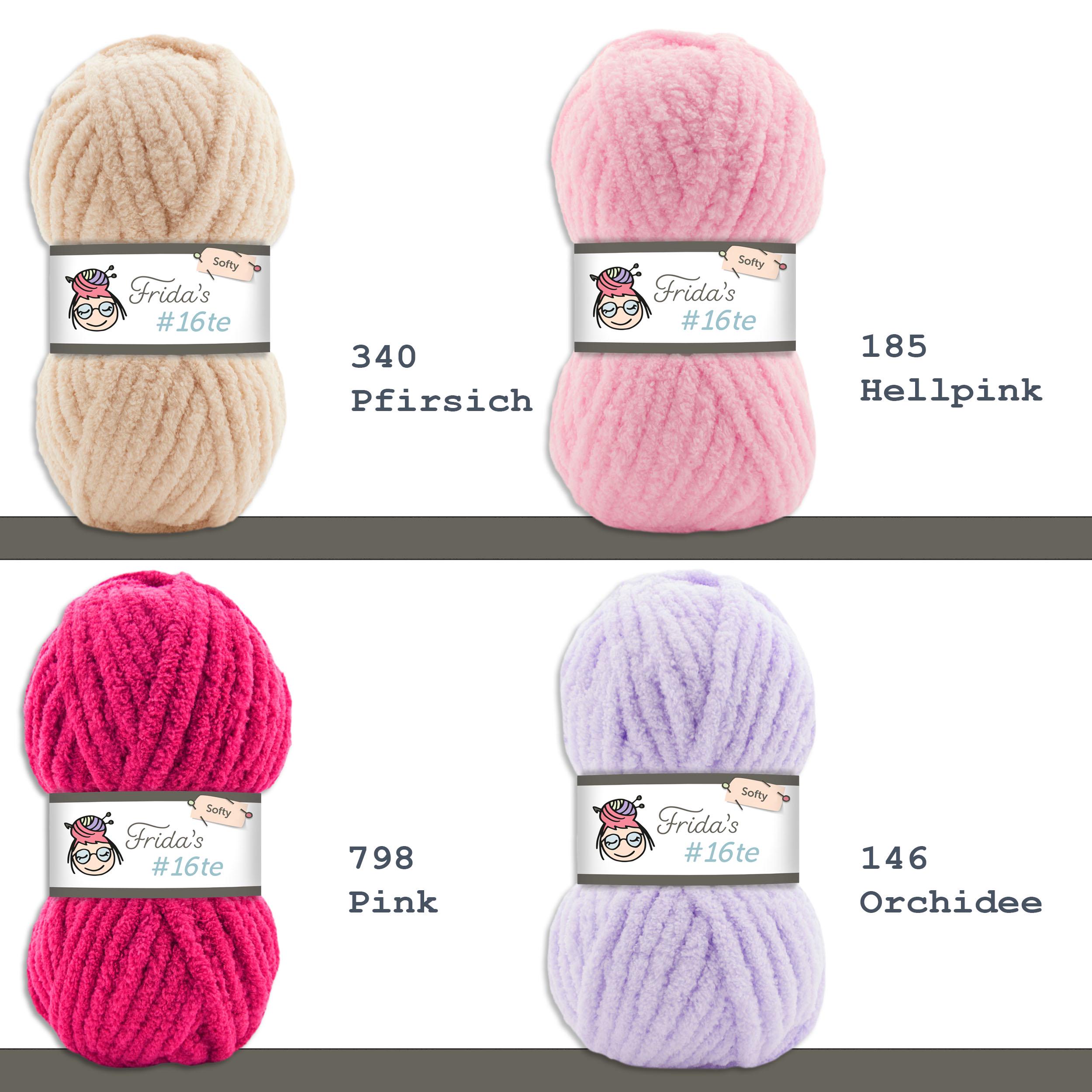 Frida's #Zweite Wolle – Chenille Garn, 5 X 100g Babyblau, Für Amigurumi & Strickprojekte