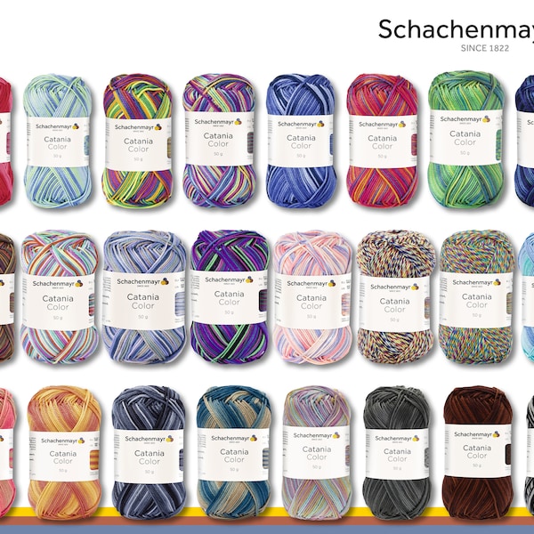 Schachenmayr 50 g Catania Color gradient yarn summer cotton amigurumi 24 colors