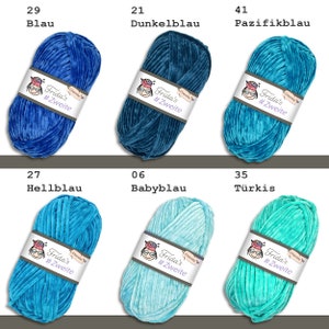 Frida's 100 g Zweite Chenille Wolle Stricken Häkeln Amigurumi samtig weich 42 Farben Bild 6