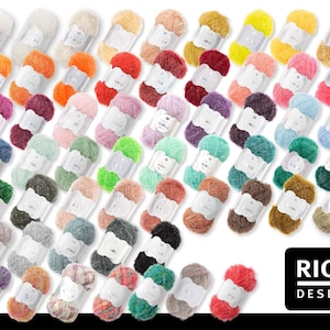 Rico Design 50 g Creative Bubble Sponge Filato di lana per maglieria all'uncinetto 57 colori