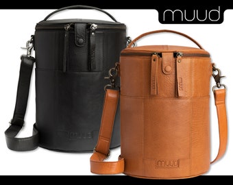 muud Saturn XL handmade leather bag for knitting and crochet objects storage 2 colors