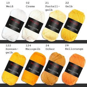 Pro Lana 50 g Basic Cotton Tricot Crochet Coton Mercerisé Certifié Oeko-Tex Laine Basic Fil 62 Couleurs image 2