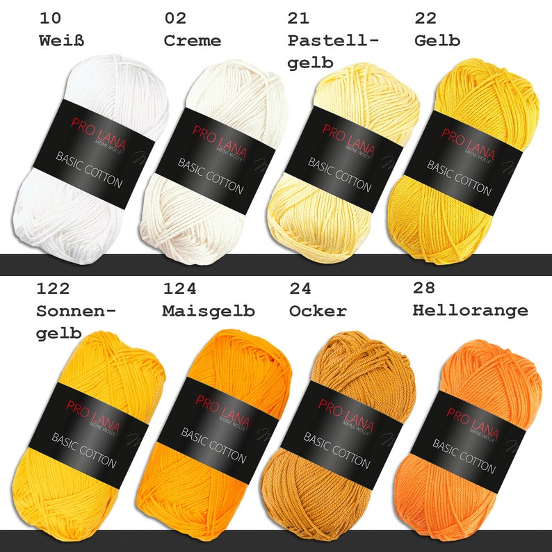 Pro Lana 50 g di cotone base per maglieria cotone all'uncinetto mercerizzato lana certificata Oeko-Tex filato base 62 colori immagine 2