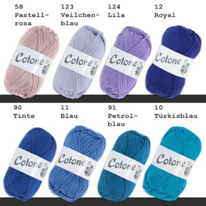 Lana Grossa 50 g Cotone Coton Tricot Crochet Fil de Base Fil d'Été Fil de Laine 70 Couleurs image 5