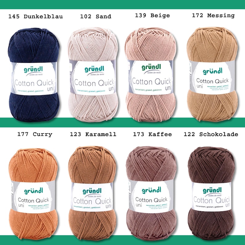 Gründl 50g Cotton Quick uni Knitting Crochet Cotton Summer Yarn Baby Yarn Mercerized Easy Care image 10