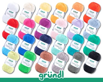 Gründl 50 g Cotton Fun Cotton Crochet Knitting Durable Summer Yarn 24 Colors