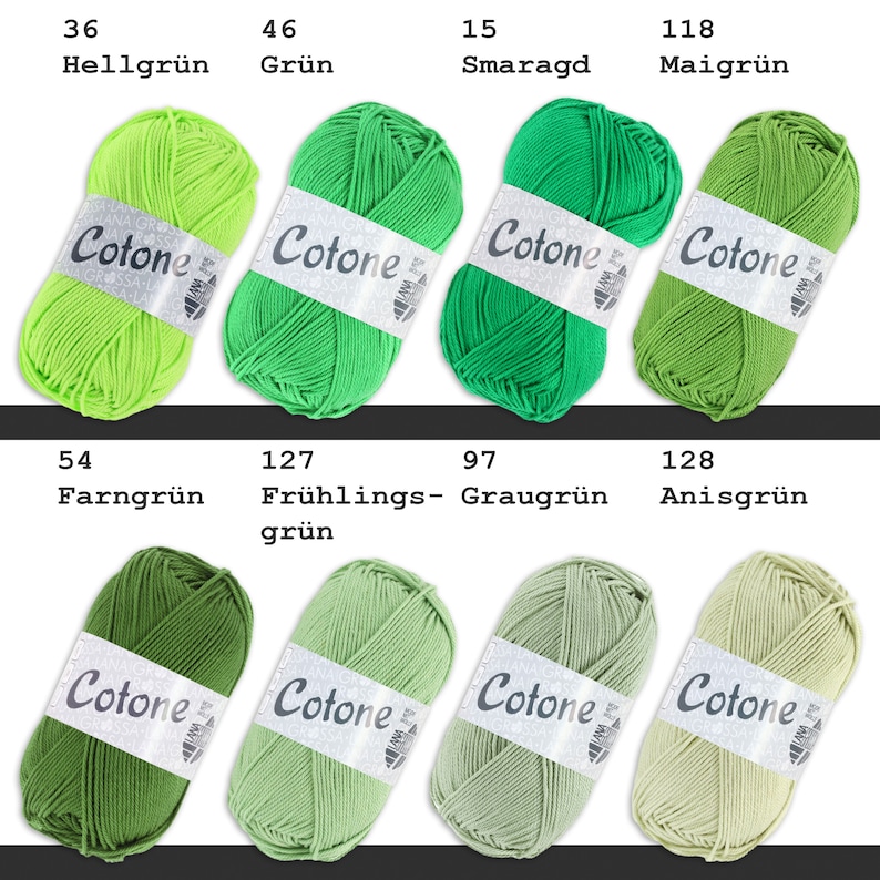 Lana Grossa 50 g Cotone Coton Tricot Crochet Fil de Base Fil d'Été Fil de Laine 70 Couleurs image 8