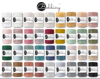 Bobbiny 100 m macrame cord Ø 1.5 mm handmade hanging basket DIY 36 colours