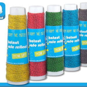 Hatnut 5 x 20 g Self Reflect Thread Reflective Safety at Night 5 Colors