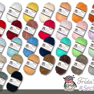 Fridas 50 g Sechste Baby-Chenille Wolle Garn Stricken Häkeln Amigurumi Decken samtig weich 30 Farben Bild 1