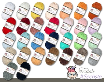 Frida‘s 50 g #Sechste Baby-Chenille Wolle Garn Stricken Häkeln Amigurumi Decken samtig weich 30 Farben
