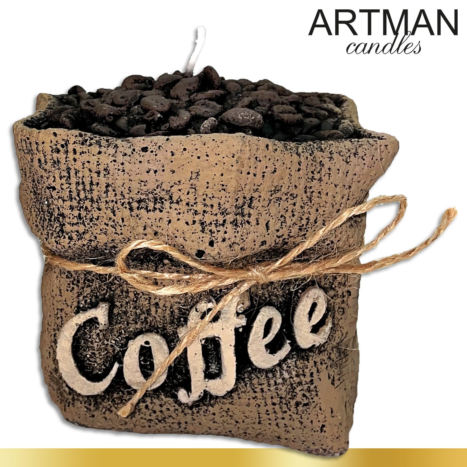 350 G Bougie Du Design Sac à Café avec Parfum de Sculpture Amateurs Café