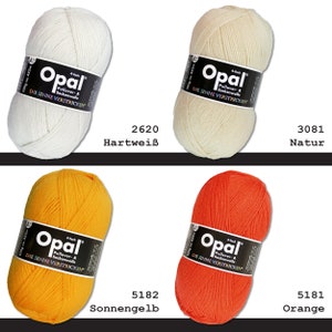 Opal 100 g plain 4-ply sock yarn, felt-free, machine washable, knitting, crocheting yarn, 35 colors image 2
