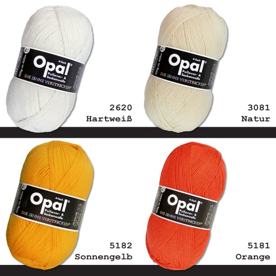 Buy Opal 5 X 100 G Plain 4-ply Sock Yarn, Felt-free, Machine