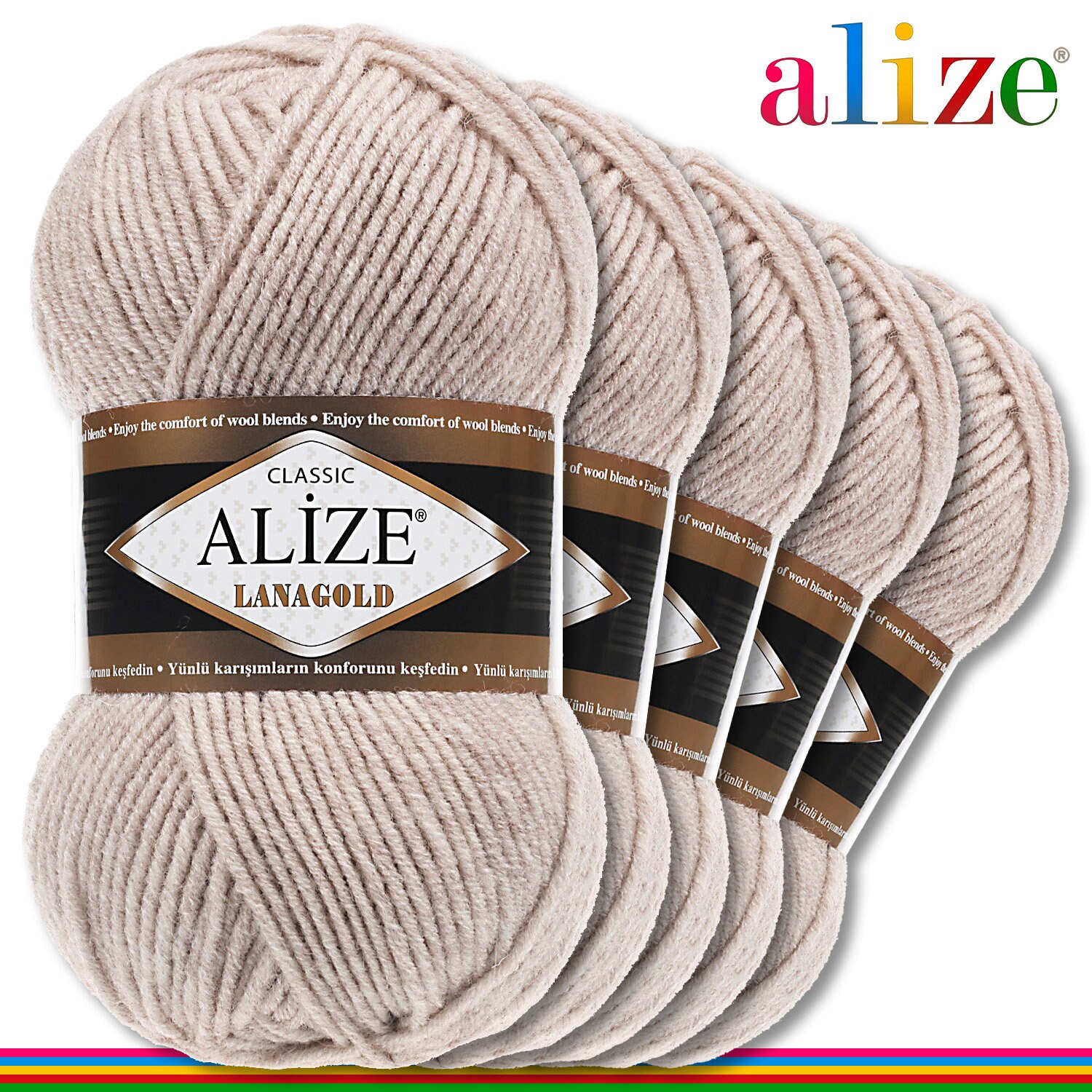 Frida's Wollhaus Alize 100 G Cotton Gold Lana Lana De Verano Hilo Algodón Amigurumi 65 Colores (33 | Rosa Caramelo