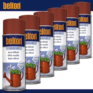 6 x 400ml Kwasny Belton Special Rust Effect | Lacquer Rostlook Spray Paint Decoration