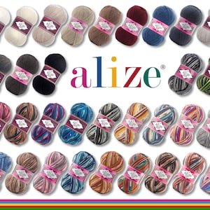 Alize 100 g Superwash Comfort Socks sock yarn single color and gradient 31 colors