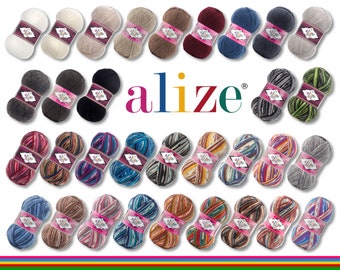 Alize 100 g Superwash Comfort Socks hilo de calcetín hilo de calcetín liso y degradado 31 colores