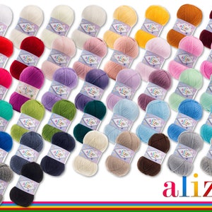 Alize 100 g Sekerim Bebe Baby Lana per maglieria all&#39;uncinetto Filato di lana acrilico 42 colori