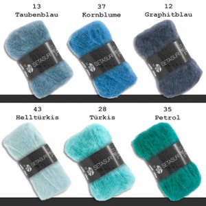Lana Grossa 25 g Setasuri Wool Alpaca Silk Lace Yarn Fluffy Soft Crochet Knitting 45 Colors image 6
