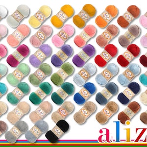 Alize 100 g Baby Best Anti-Pilling Baby Wool for Crocheting and Knitting Made of Bamboo and Acrylic 52 Colors