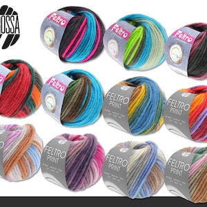 Lana Grossa 5 x 50 g Feltro Print Felting Wool New Wool Bags Felt Shoes Carpet Bowl 11 Colors