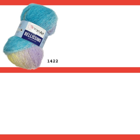 Yarnart 150g Bellissimo Knitting Crochet Mohair Fluffy Gradient 21