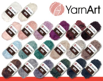 YarnArt 50 g fil de frange de vison fil en peluche fil polaire fil de cils 20 couleurs