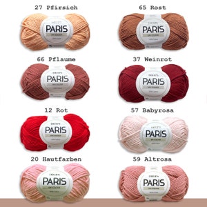 Drops 50 g Paris Baumwolle Sommergarn Babygarn Basicgarn Öko-Tex Standard 100 Stricken Häkeln 54 Farben Bild 3