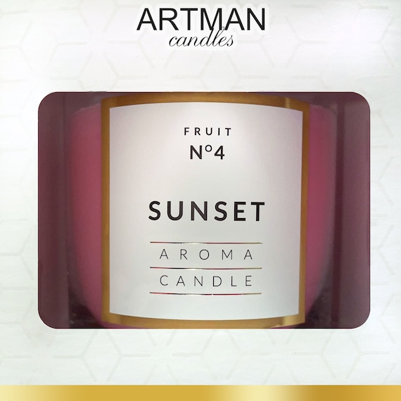 2 X 250 G Scented Candle in Glass Sunset 114 H Burning Time Candle