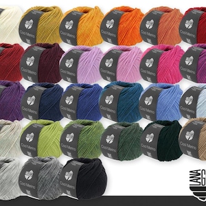 Lana Grossa 50 g Cool Merino Uni Virgin Wool Merino Knitting Wool 27 Colors