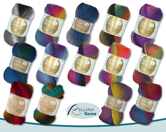 Rellana 100 g Flotte Socke Kolibri 4-fädig | 14 Farben zur Auswahl | Sockenwolle Farbverlauf