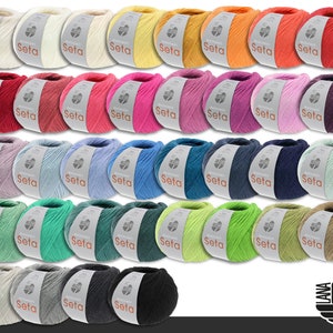 Lana Grossa 100 g Meilenweit 100 Seta Sockenwolle Merino Seide Garn 35 Farben Bild 1