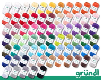 Gründl 50g Cotton Quick uni Knitting Crochet Cotton Summer Yarn Baby Yarn Mercerized Easy Care