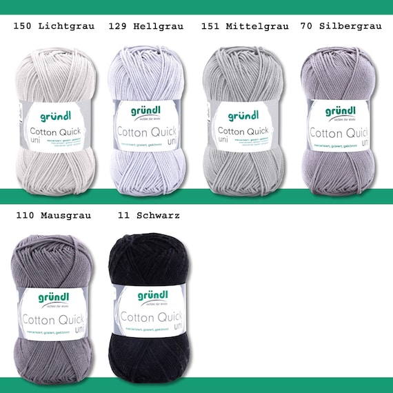 Gründl Cotton Quick Uni 50g – 100% Gemerceriseerd Katoen, Zijdezacht En Wasbaar, Beige Kleur